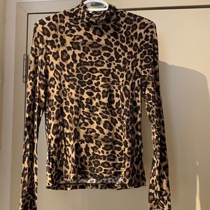 H&M Leopard Turtleneck